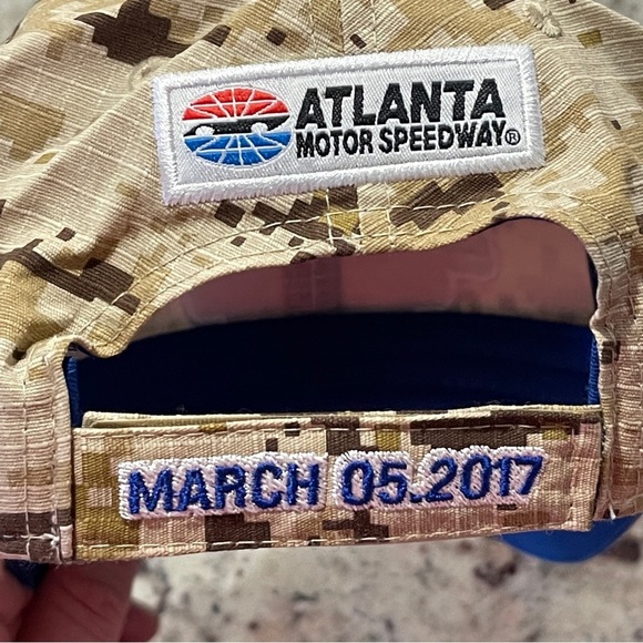 2017 Folds of Honor QuikTrip 500 NASCAR Camo Camouflage Hat SnapBack Atlanta - Picture 7 of 8